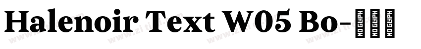 Halenoir Text W05 Bo字体转换